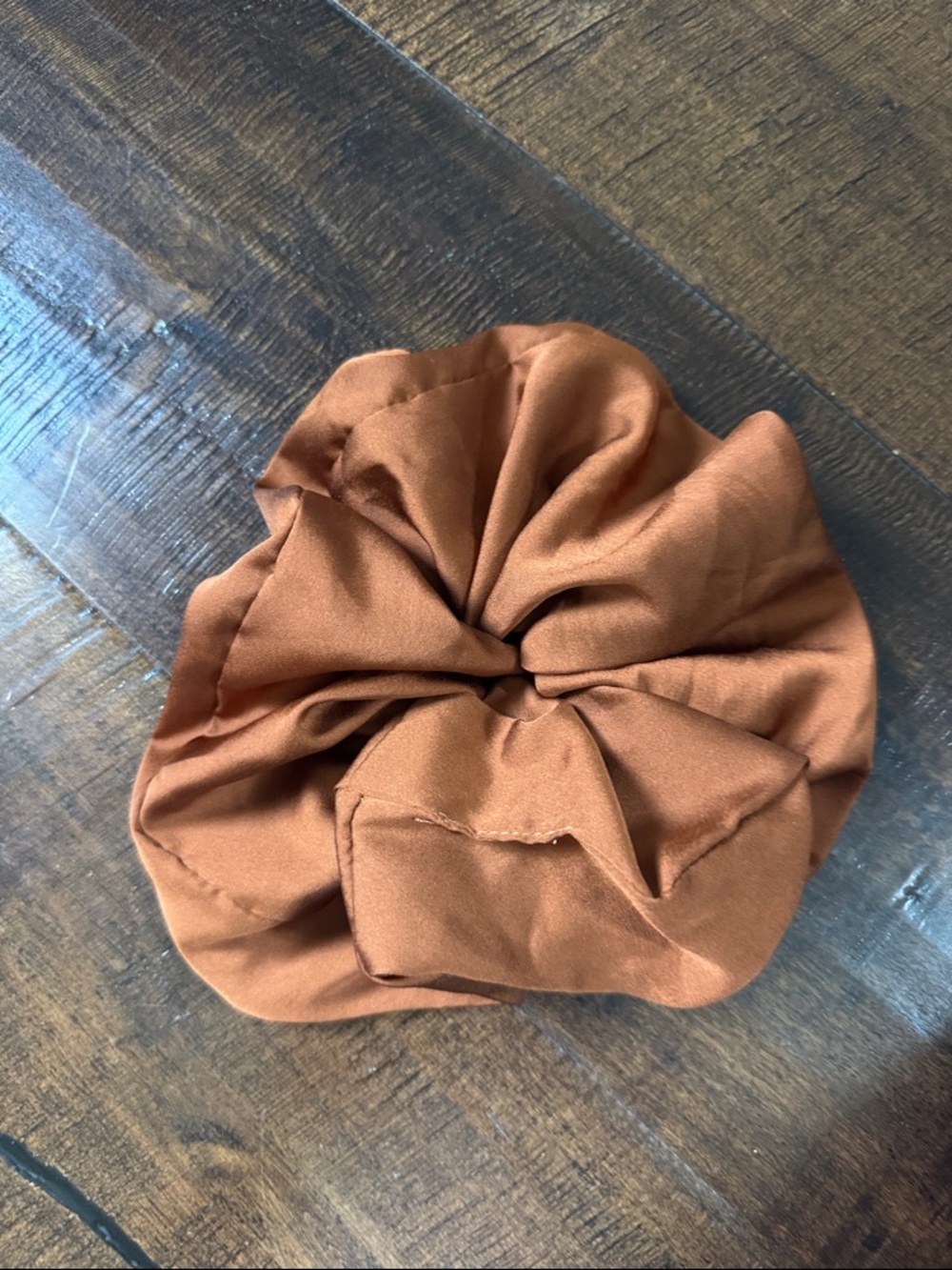 Free People Copper Satin Jumbo Scrunchie